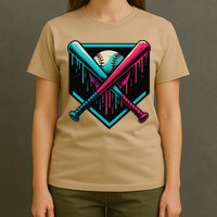 Ice Cream Dripping Baseball Home Plate Drip Respect The T-Shirt