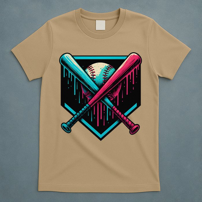Ice Cream Dripping Baseball Home Plate Drip Respect The T-Shirt