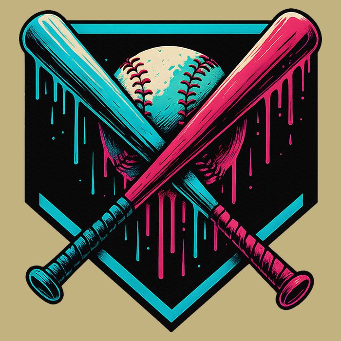 Ice Cream Dripping Baseball Home Plate Drip Respect The T-Shirt