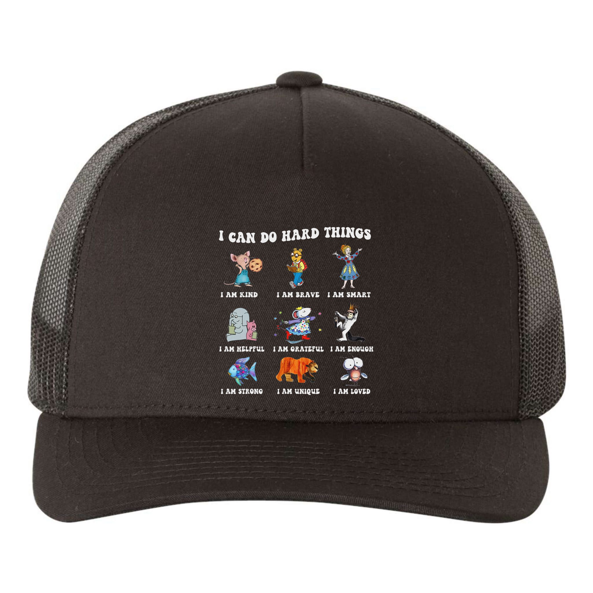 I Can Do Hard Things Teacher Yupoong Adult 5-Panel Trucker Hat