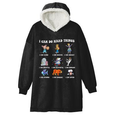 I Can Do Hard Things Teacher Hooded Wearable Blanket