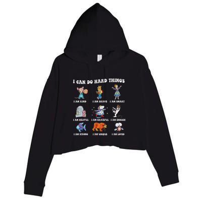 I Can Do Hard Things Teacher Crop Fleece Hoodie
