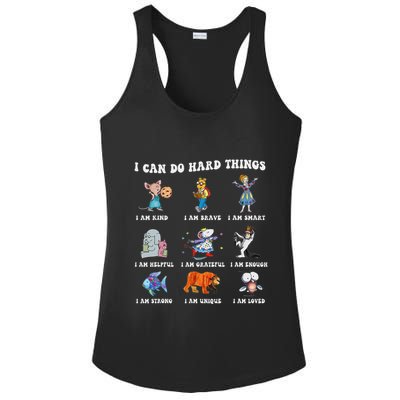 I Can Do Hard Things Teacher Ladies PosiCharge Competitor Racerback Tank