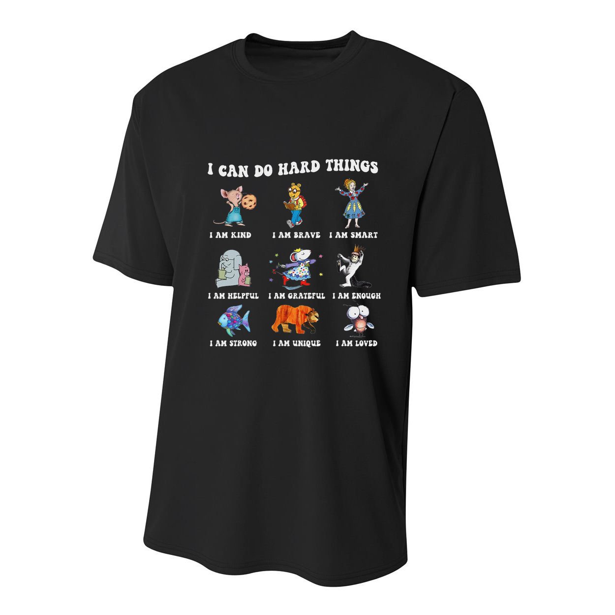 I Can Do Hard Things Teacher Youth Performance Sprint T-Shirt