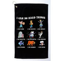 I Can Do Hard Things Teacher Golf Towel