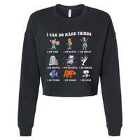 I Can Do Hard Things Teacher Cropped Pullover Crew