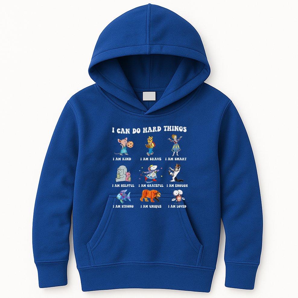 I Can Do Hard Things Teacher Kids Hoodie