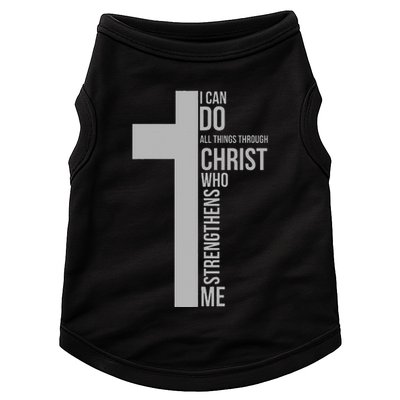 I Can Do All Things Through Christ Who Strengthens Me Cross Doggie Tank