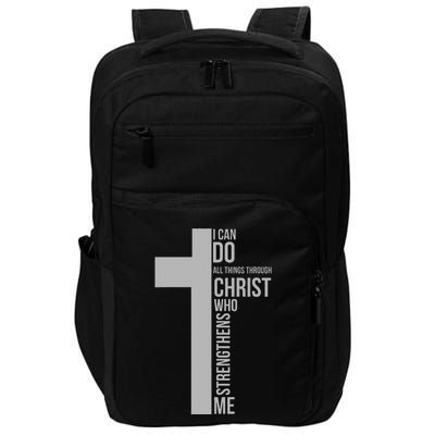 I Can Do All Things Through Christ Who Strengthens Me Cross Impact Tech Backpack