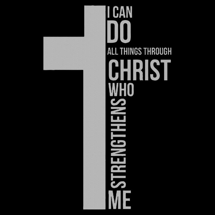 I Can Do All Things Through Christ Who Strengthens Me Cross Button
