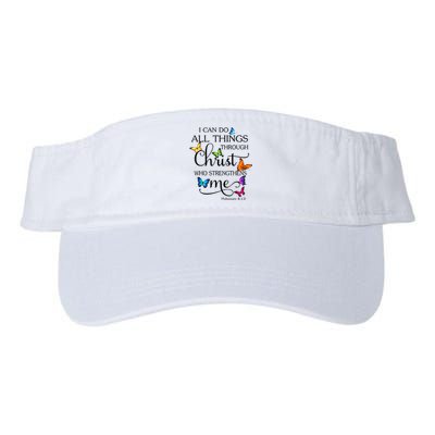 I Can Do All Things Through Christ Butterfly Art Religious Valucap Bio-Washed Visor