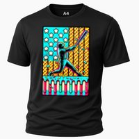 Ice Cream Drip Baseball Stuff Drip For American Flag Cooling Performance Crew T-Shirt