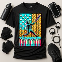 Ice Cream Drip Baseball Stuff Drip For American Flag Cooling Performance Crew T-Shirt