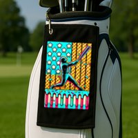 Ice Cream Drip Baseball Stuff Drip For American Flag Golf Towel