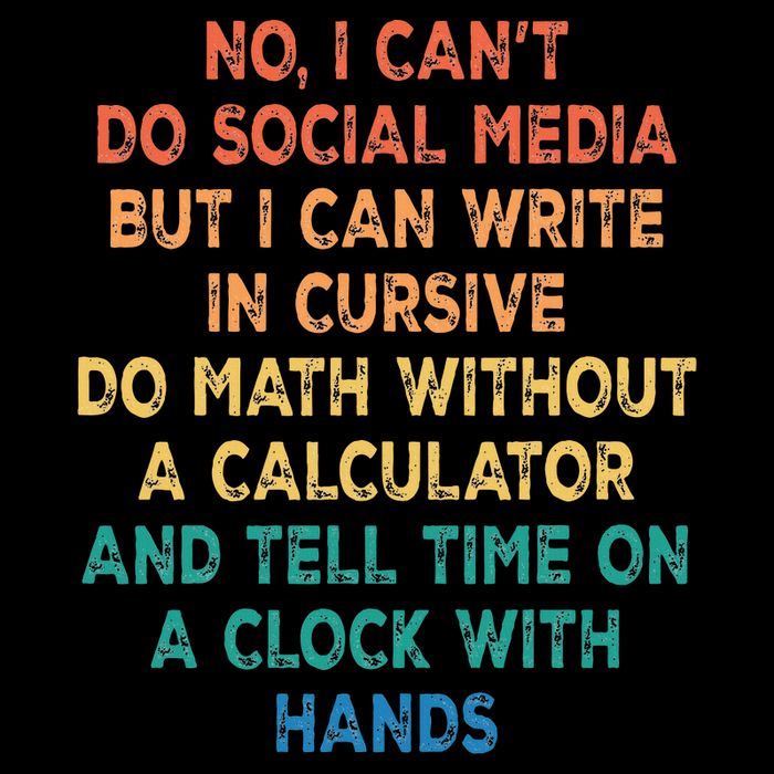 I Can't Do Social Media But I Can Write In Cursive Funny 16 in Basic Backpack