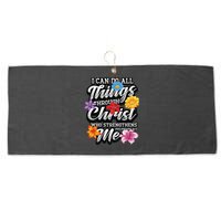I Can Do All Things Through Christ Who Strengthens Me Large Microfiber Waffle Golf Towel