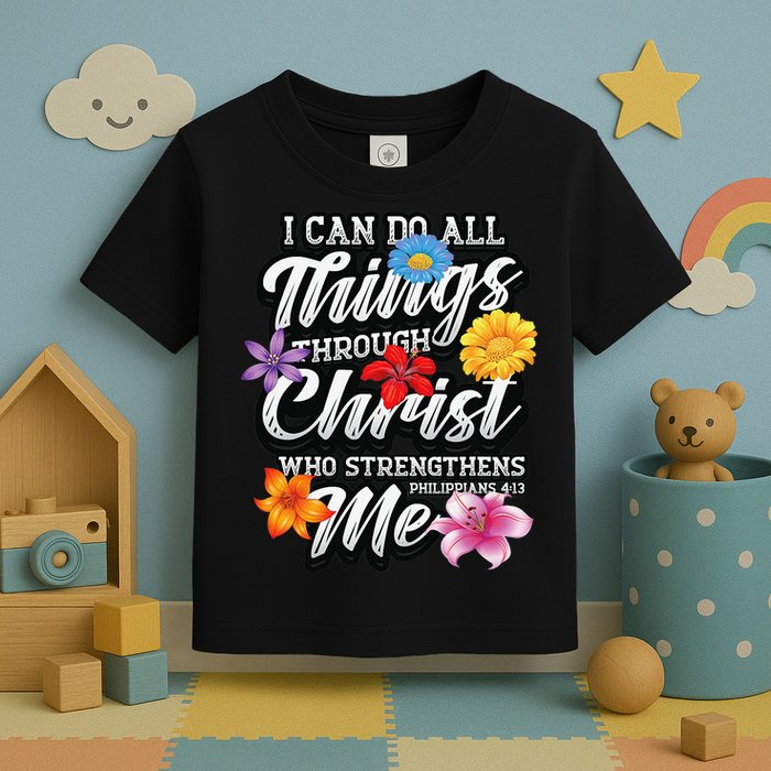 I Can Do All Things Through Christ Who Strengthens Me Toddler T-Shirt