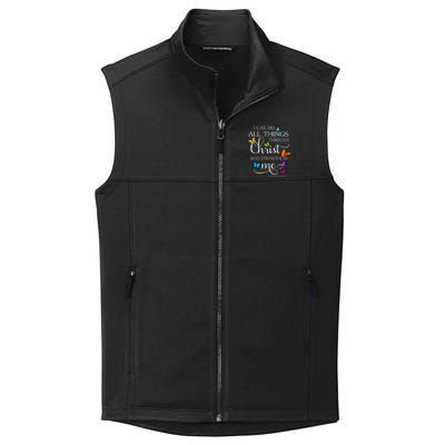 I Can Do All Things Through Christ Butterfly Art Religious Collective Smooth Fleece Vest