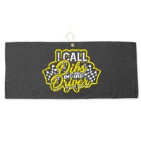 I Call Dibs On The Driver Ual And Classic Car Driver Gift Large Microfiber Waffle Golf Towel