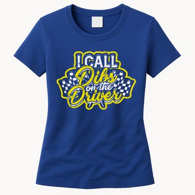 I Call Dibs On The Driver Ual And Classic Car Driver Gift Womens T-Shirt