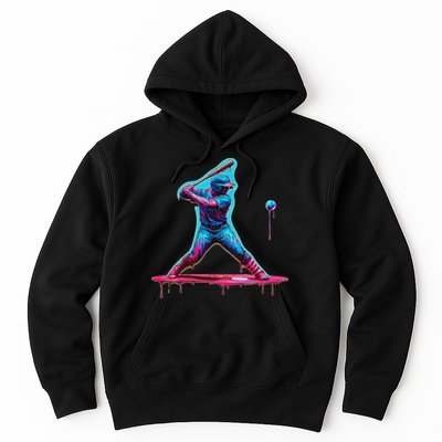 Ice Cream Drip Baseball Bat Baseball Player Hoodie