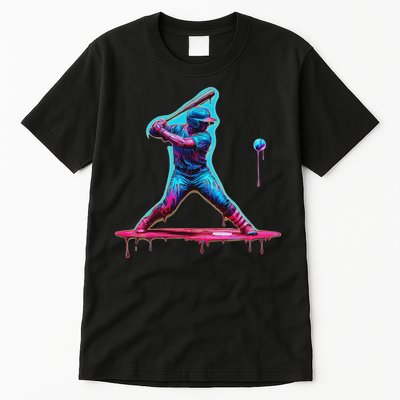 Ice Cream Drip Baseball Bat Baseball Player Tall T-Shirt