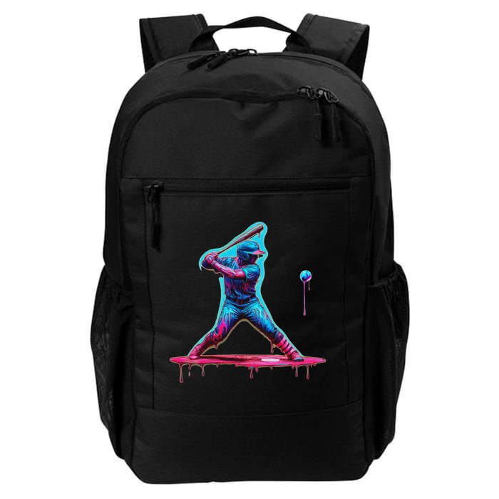 Ice Cream Drip Baseball Bat Baseball Player Backpack