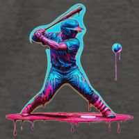 Ice Cream Drip Baseball Bat Baseball Player Vector Backpack