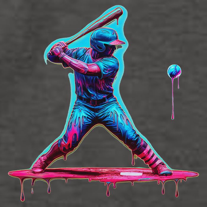 Ice Cream Drip Baseball Bat Baseball Player Vector Backpack
