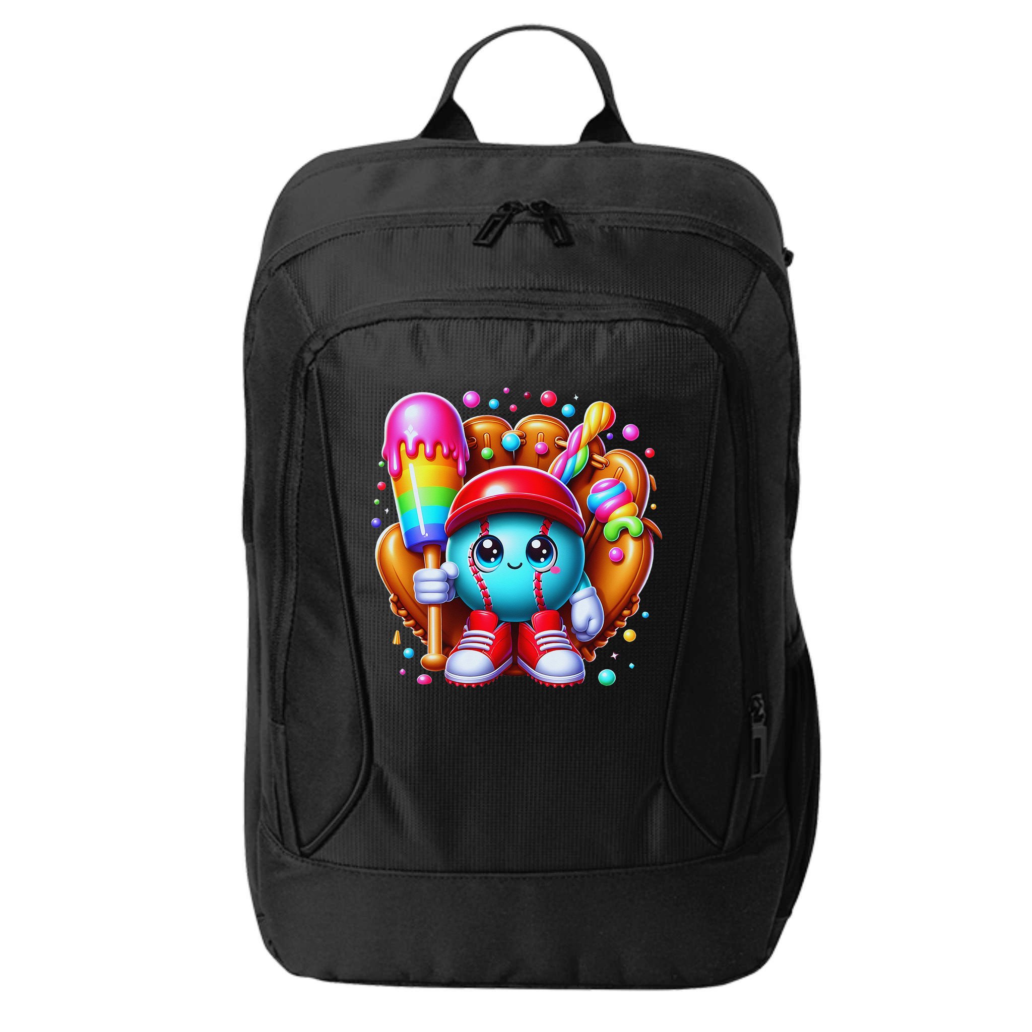 Ice Cream Drip Baseball Stuff Baseball Drip For City Backpack