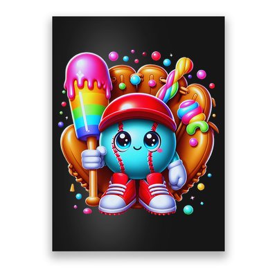 Ice Cream Drip Baseball Stuff Baseball Drip For Poster