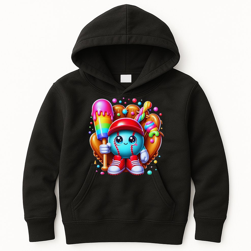 Ice Cream Drip Baseball Stuff Baseball Drip For Kids Hoodie