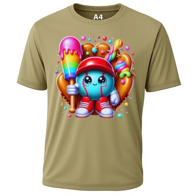 Ice Cream Drip Baseball Stuff Baseball Drip For Performance Shirt
