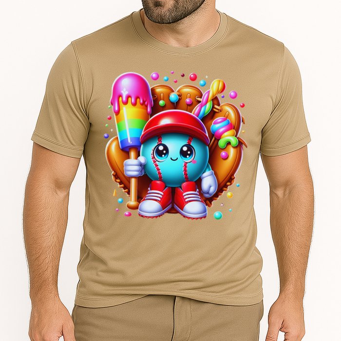 Ice Cream Drip Baseball Stuff Baseball Drip For Cooling Performance Crew T-Shirt