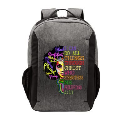 I Can Do All Through Christ Black Woman Faith Vector Backpack