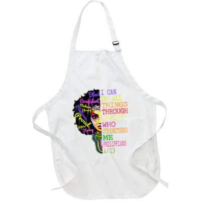 I Can Do All Through Christ Black Woman Faith Apron