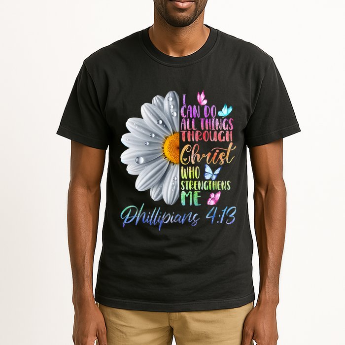 I Can Do All Things Through Christ Religious Butterfly Art Tall T-Shirt