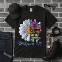 I Can Do All Things Through Christ Religious Butterfly Art Tall T-Shirt