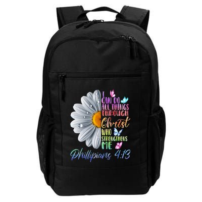 I Can Do All Things Through Christ Religious Butterfly Art Daily Commute Backpack