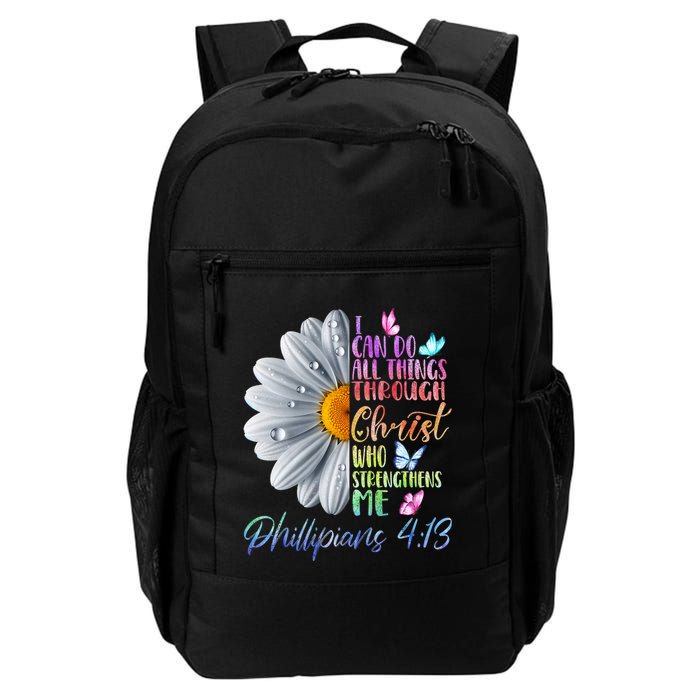 I Can Do All Things Through Christ Religious Butterfly Art Backpack