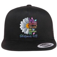 I Can Do All Things Through Christ Religious Butterfly Art Flatbill Hat