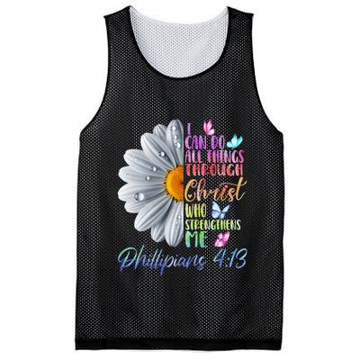 I Can Do All Things Through Christ Religious Butterfly Art Mesh Reversible Basketball Jersey Tank