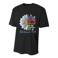 I Can Do All Things Through Christ Religious Butterfly Art Youth Performance Sprint T-Shirt