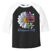 I Can Do All Things Through Christ Religious Butterfly Art Toddler Fine Jersey T-Shirt