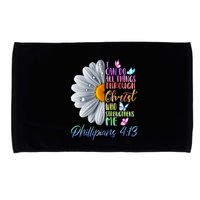 I Can Do All Things Through Christ Religious Butterfly Art Microfiber Hand Towel