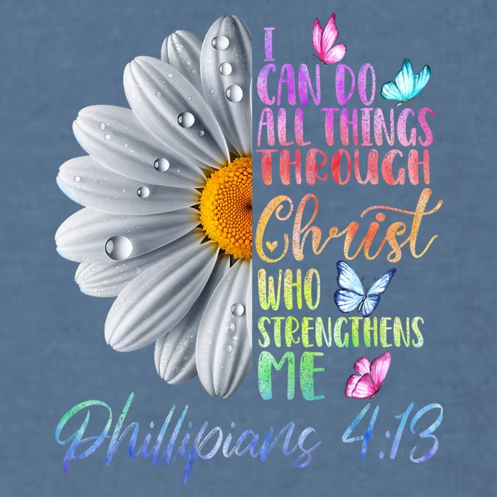 I Can Do All Things Through Christ Religious Butterfly Art Garment-Dyed Sweatshirt