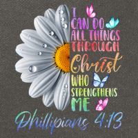 I Can Do All Things Through Christ Religious Butterfly Art Cotton Canvas Backpack