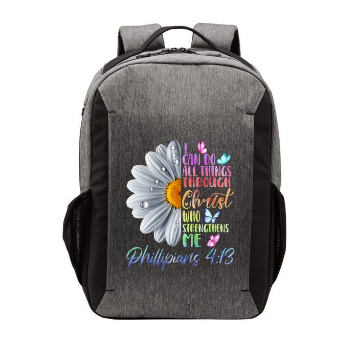 I Can Do All Things Through Christ Religious Butterfly Art Vector Backpack