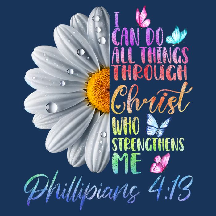 I Can Do All Things Through Christ Religious Butterfly Art Infant Baby Jersey Bodysuit