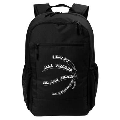 I Can Do All Things Through Christ Verse Basketball Daily Commute Backpack